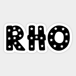 Rho Star Letters Sticker